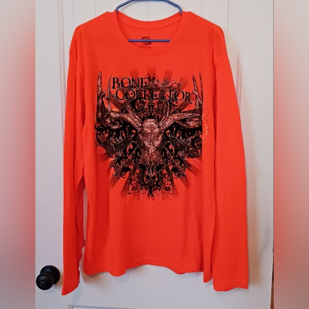 Paramount Outdoors "Bone Collector" Long Sleeve Orange Tee Size XL